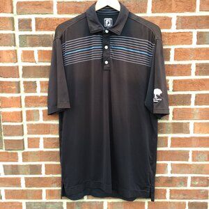 FootJoy FJ Golf Polo Mens XL Black Stripe Barbers Point Golf Club Hawaii